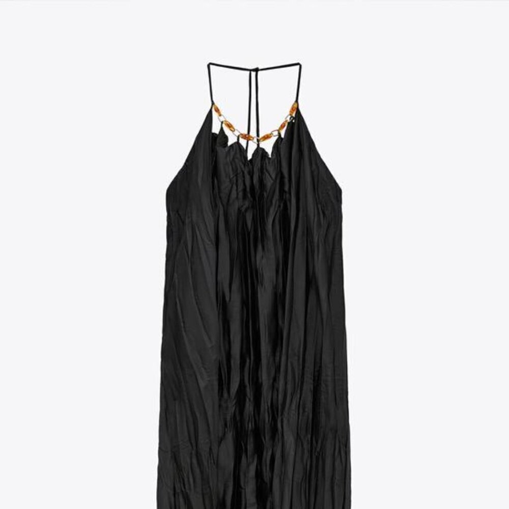 ZARA OVERSIZED WRINKLED EFFECT DRESS SIZE M 3666 077 800